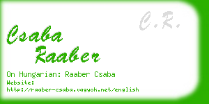 csaba raaber business card